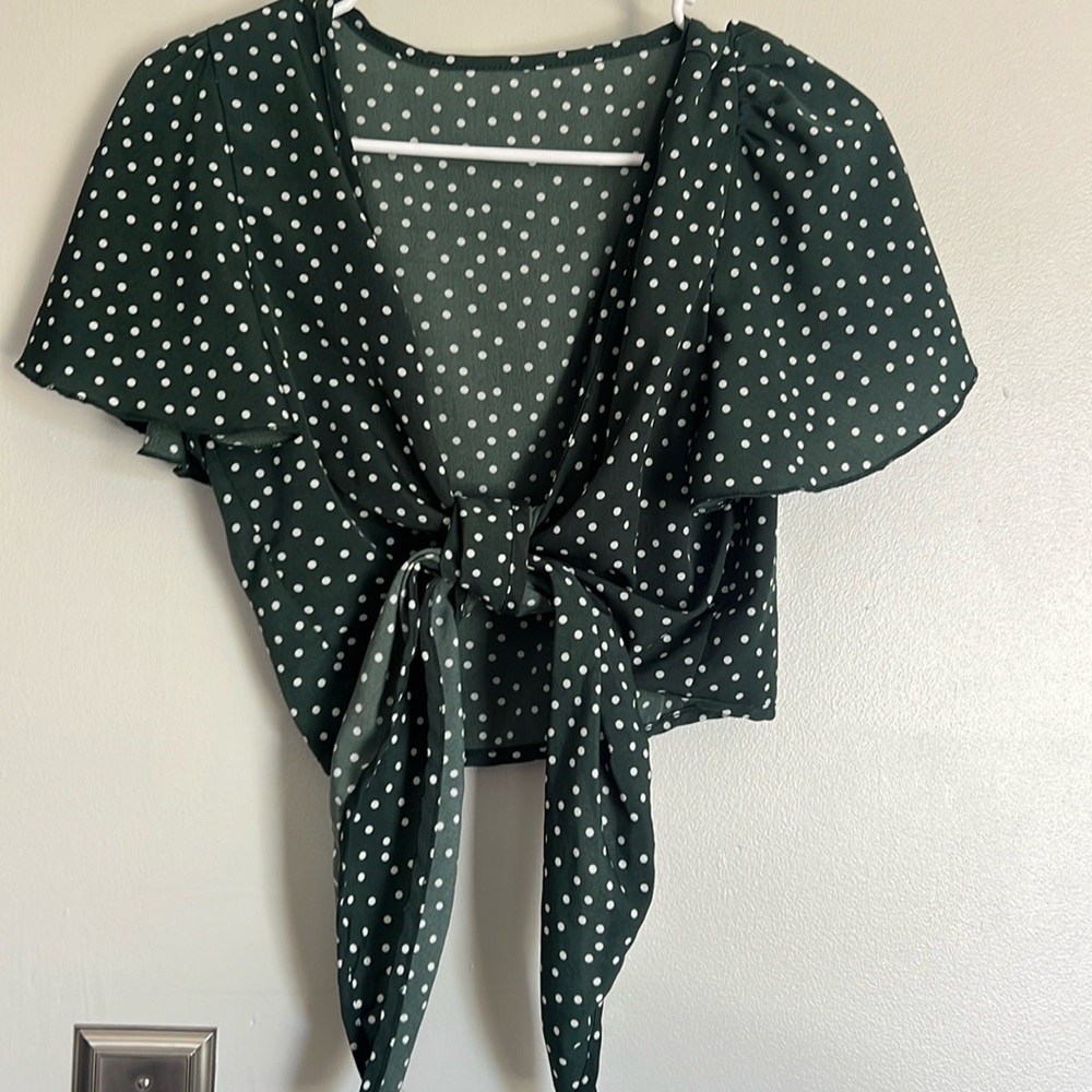 Cropped tie shirt from shein